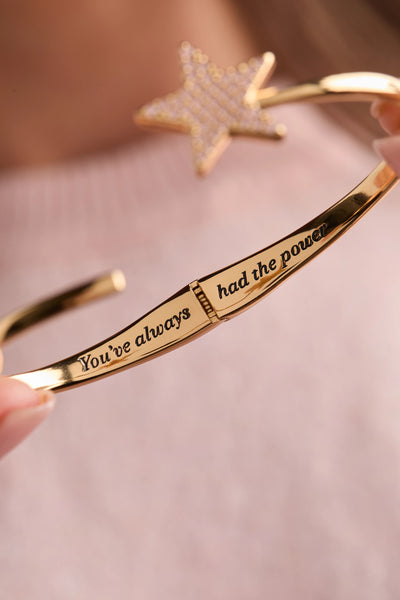 Alex and Ani WIZARD OF OZ Good Witch Glinda Wand Cuff Bracelet Gold Tone New The Wizard of Oz™ Glinda Wand Bypass Cuff | Alex and Ani  main image 2