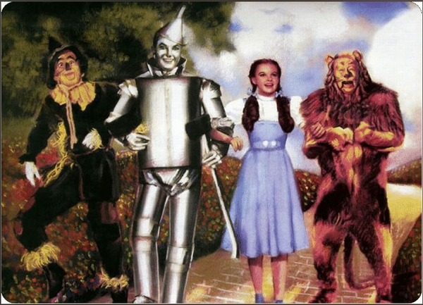 Dorothy & Friends Yellow Brick Road Metal Sign