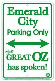 Emerald City Parking Only sign