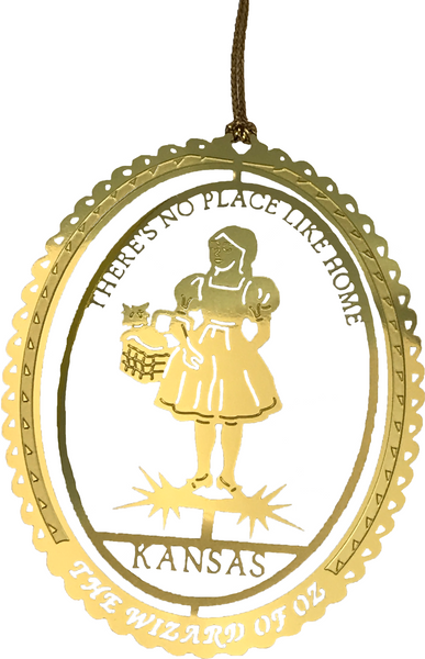 No Place Like Home Brass Ornament