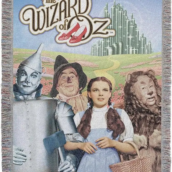 The Wizard of oz Wizard Group - Metallic Tapestry Throw