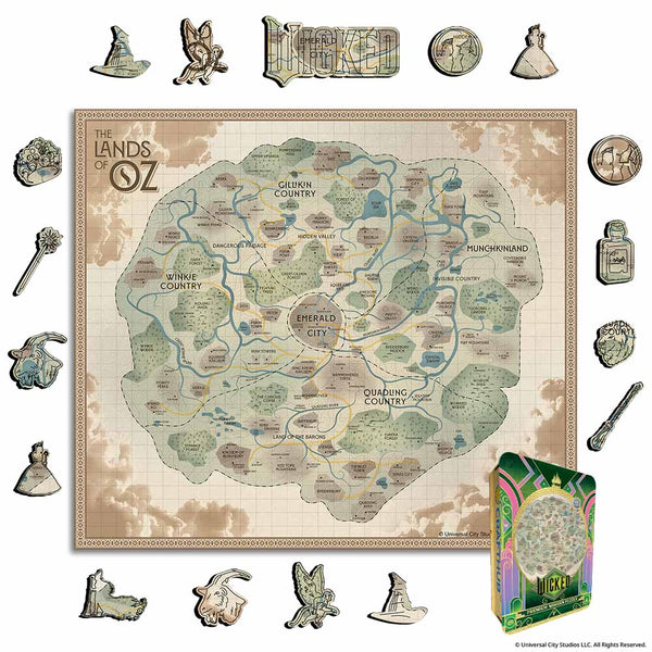 Wicked Map of Oz - Wooden Jigsaw Puzzle