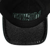 Wicked Glitter Print Logo Women's Black Unstructured Baseball Cap