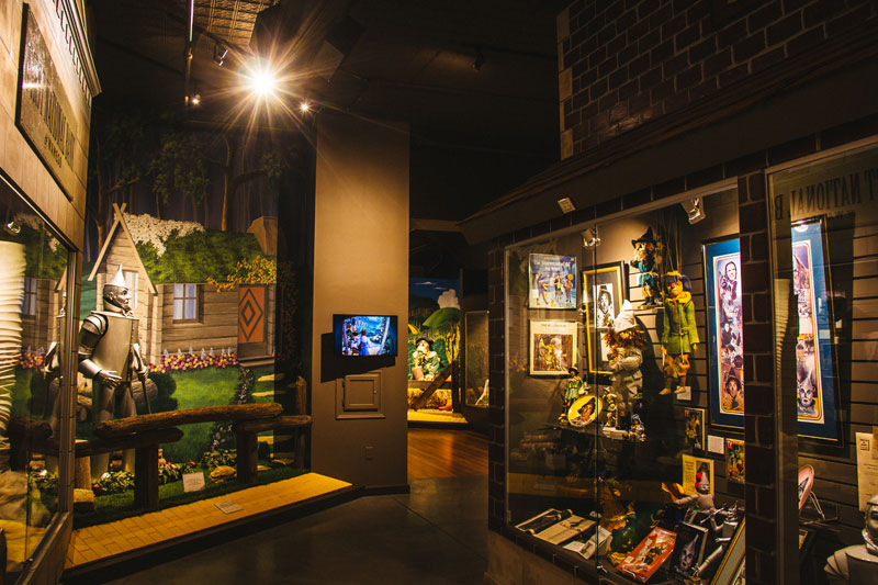 An example of just a few of the exhibits found at the OZ Museum